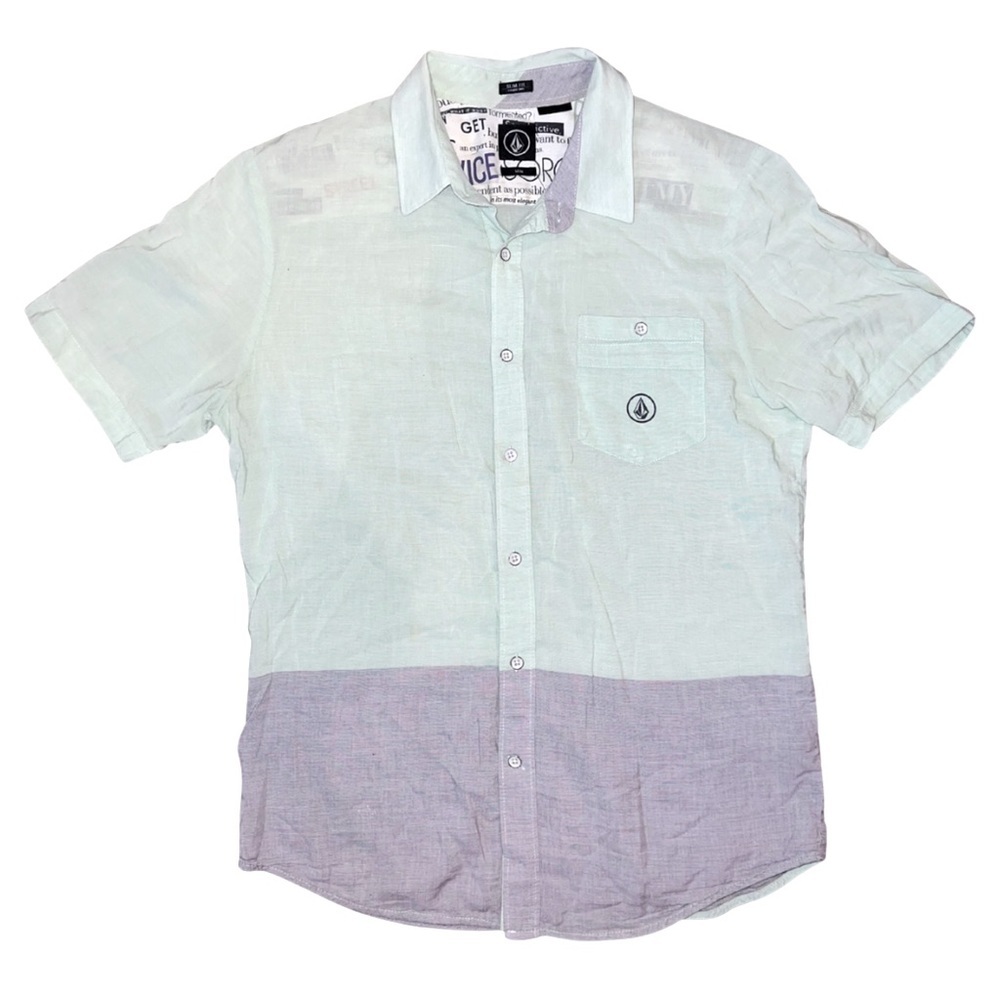 Volcom Slim-Fit Collared Button Down Short Sleeve Shirt